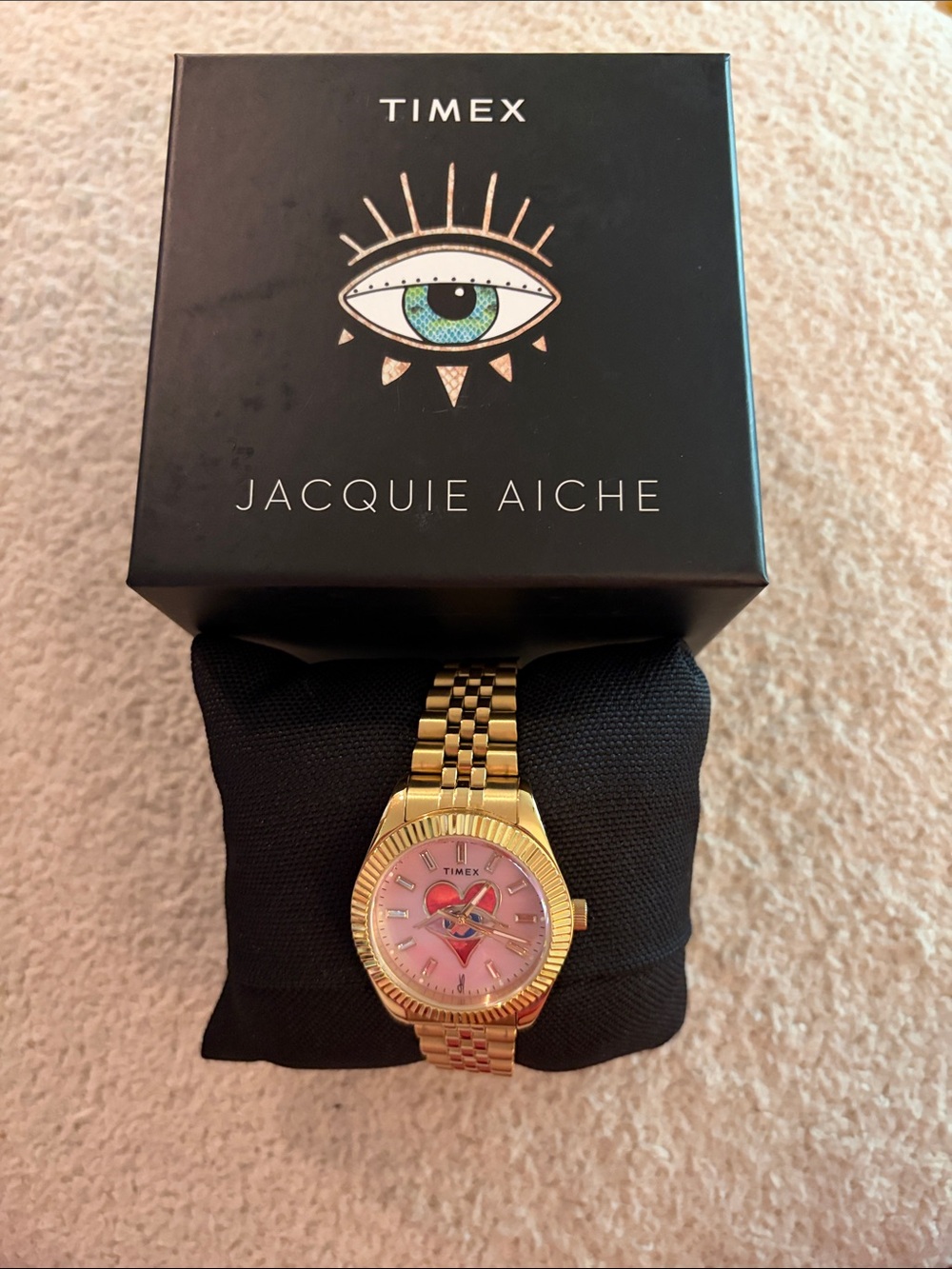 Timex Jacquie Aiche Soulmate Collection Red Heart Pink Mother of Pearl